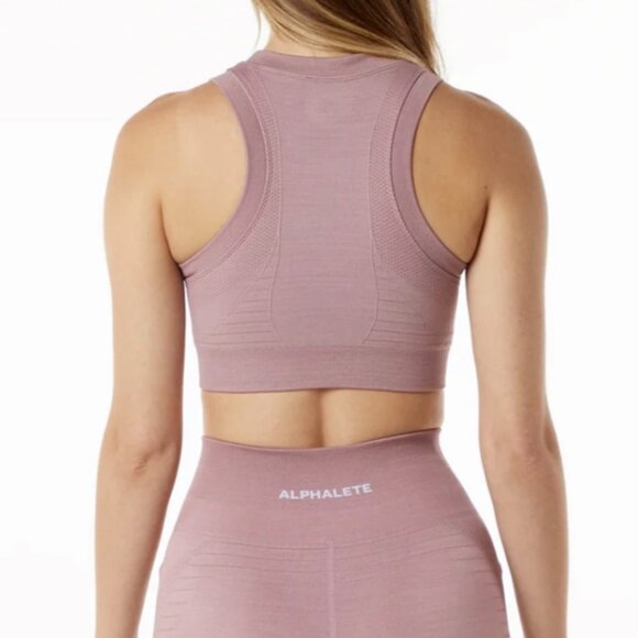Alphalete Ozone Crop Bra Top Mauve Size XS - Picture 2 of 8
